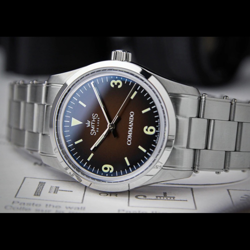 Smiths Commando Automatic Tropical Dial Steel Watch - Like New Condition